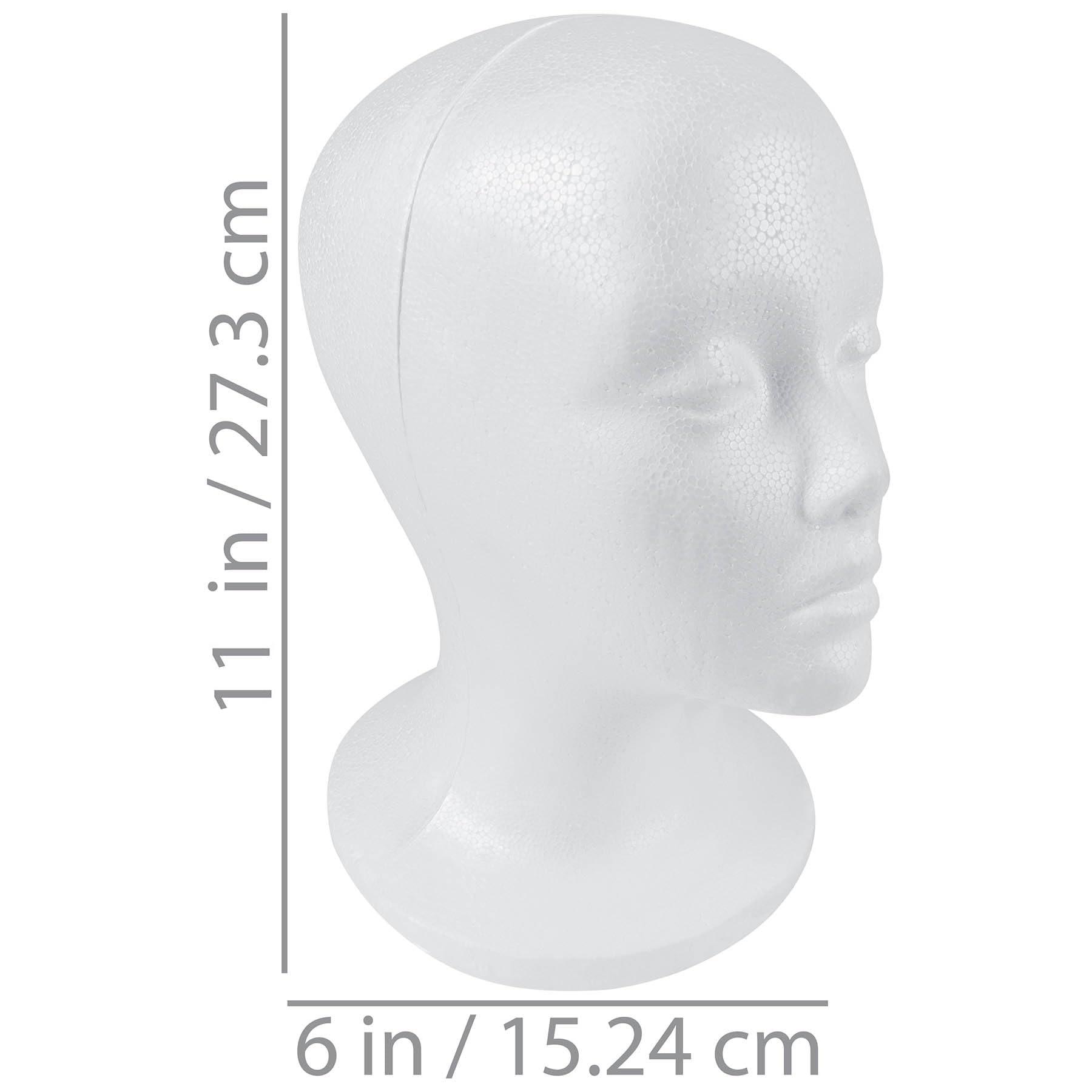 SHANY SHANY Styrofoam Model Heads ,Hat Wig Foam Mannequin Female Wig Head Stand ,Mannequin Head for wigs , Wig Holder - Round Base , 11 Inches Female Mannequin Head -1 Piece