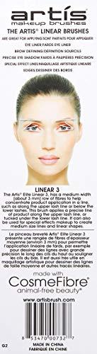 Artis Artis Elite Smoke Linear 3 Makeup Brush | perfect precise liner | upper lash line or lower lashes | Ideal for wider line pattern | special effects makeup