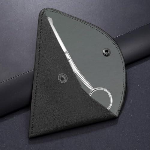 YNR 10CM Premium Nose Hair Scissors, Rounded Tip for Trimming Small Details Facial Hair, Ear Hair, Eyebrow