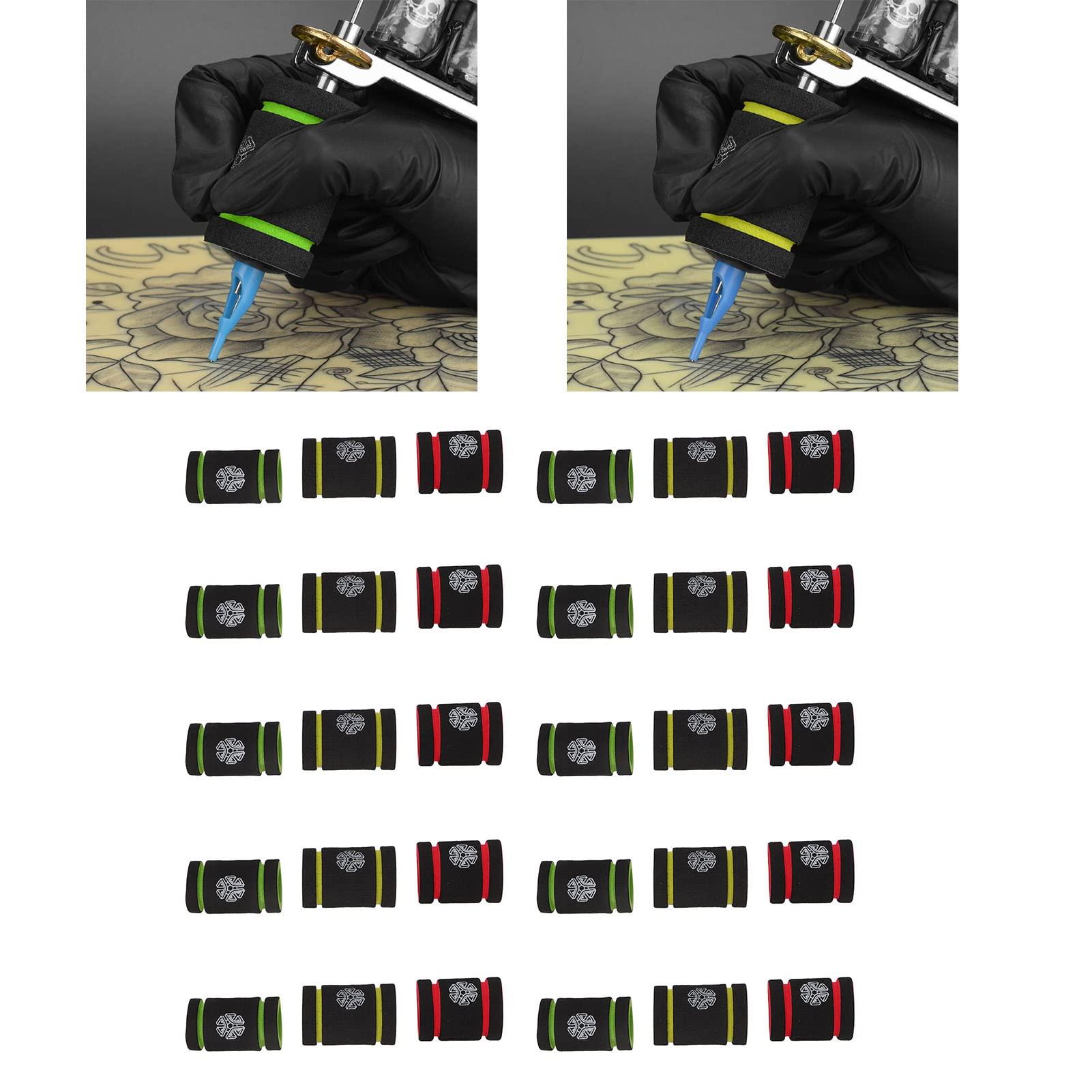 Pissente Diameter Grip Covers, 30pcs 1.2in Disposable Elastic Foam Universal Pen Grip Covers Grip Cover Pen Cover for Machine Pen