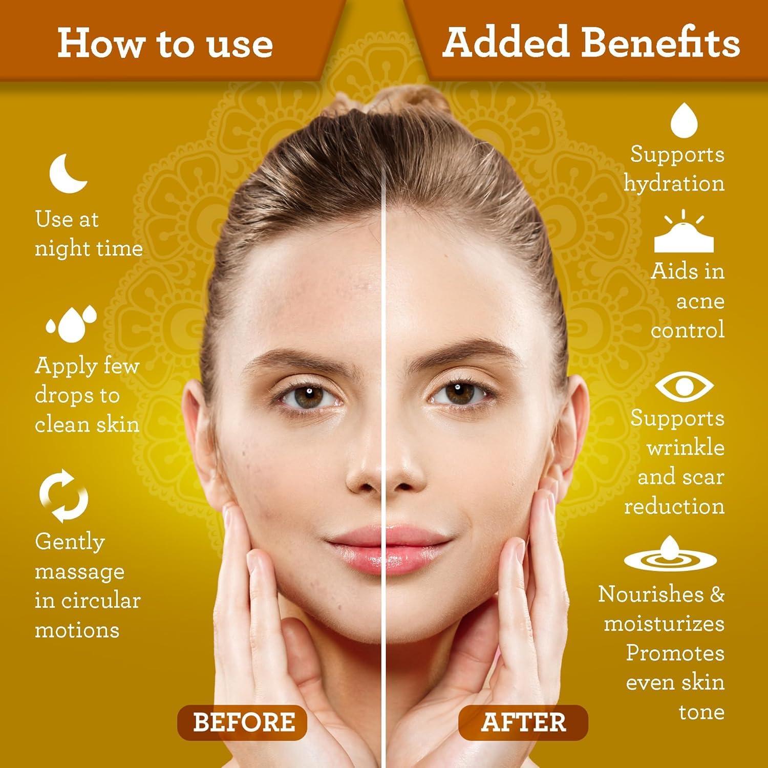 GuruNanda GuruNanda Hair Care Duo: 100% Pure Cold-Pressed Castor Oil (8 Fl oz) & Rosemary Mint Hair Growth Serum with Keratin & Vitamin E (2 oz) Nourish, Strengthen & Enhance Shine Naturally