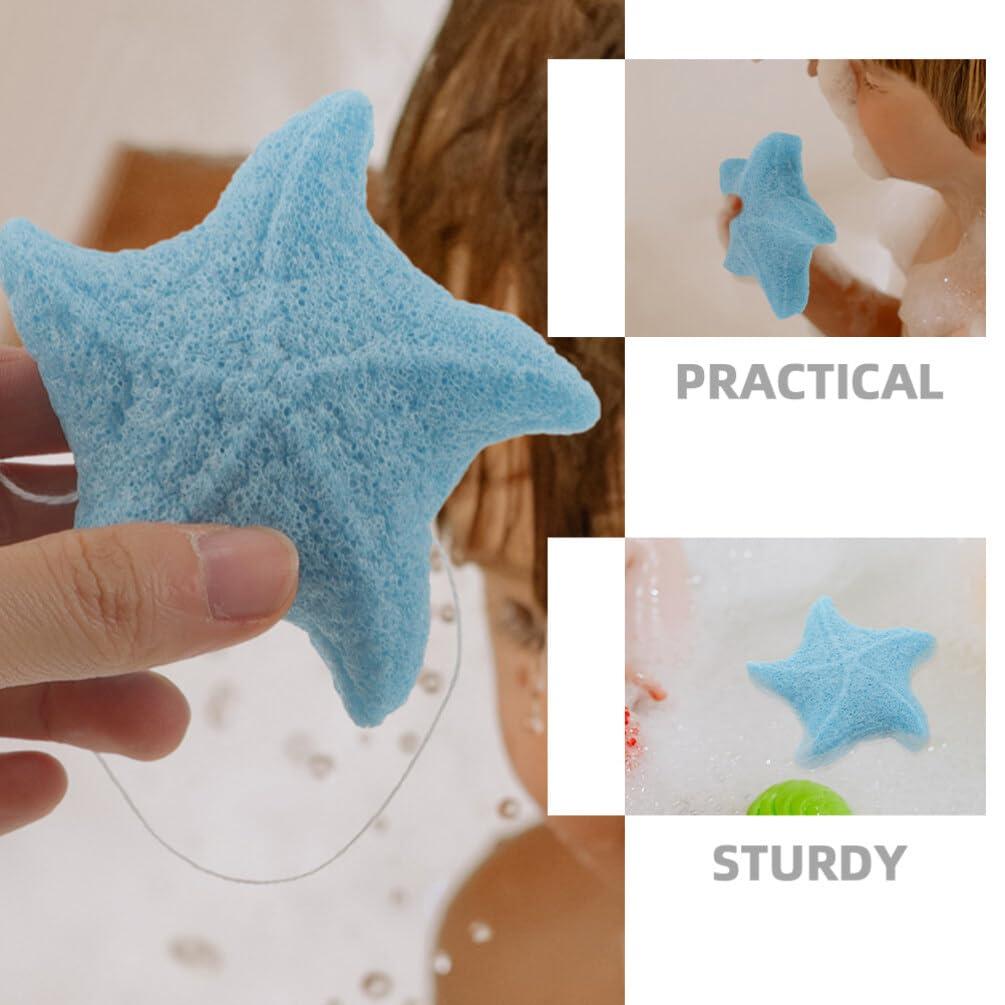 Baluue Baluue 2pcs Baby Sponge for Bathing Cute Star Shaped Kids Bath Sponges Shower Sponges Bath Sponge Bathroom Accessories for Infants