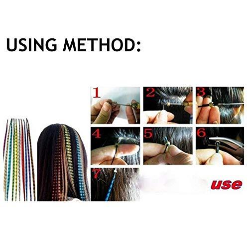 NOEYUN NOEYUN 1000pcs 3.4x3.0x6.0mm flare Euro Lock copper tubes Micro Rings links beads for stick I tip hair extensions (5#BROWN)