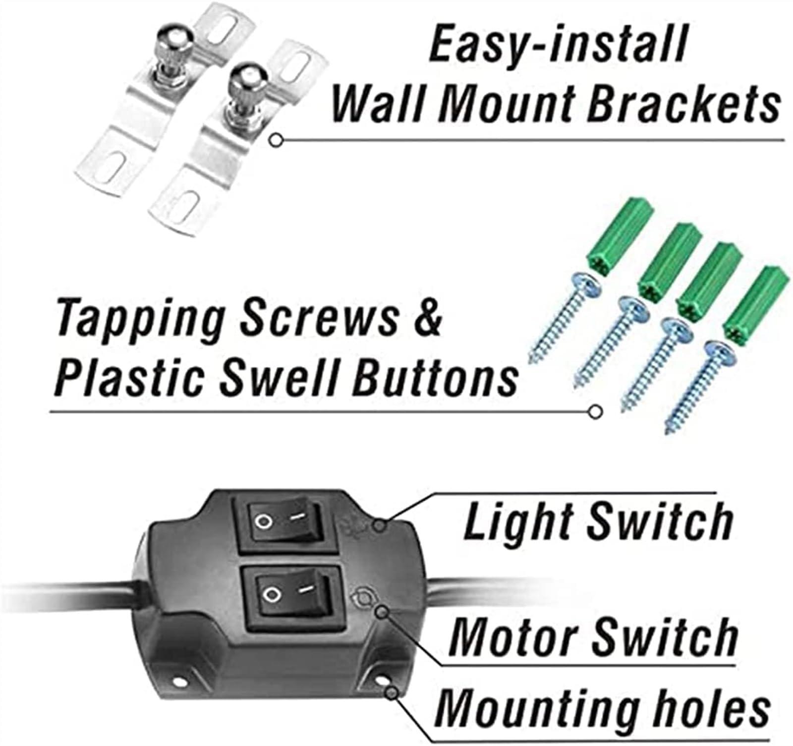 KouRY Barber Pole Light Barber Pole LED Red White Blue Rotating Light LED Stripes Pole Light Hair Salon Sign Wall Mount Rotating Light (Color : Red White)