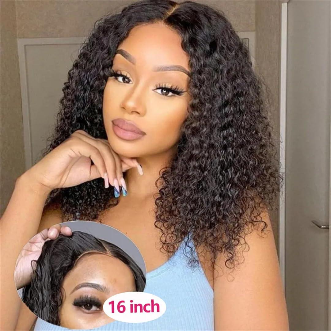 Wjnvfioo Wjnvfioo Water Wave Bob Glueless Wig Human Hair Ready To Wear And Go Short Bob Human Hair Wigs Pre Cut Lace Wigs For Women