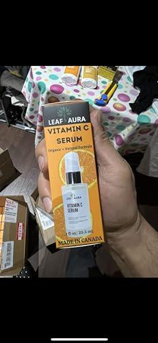 leaf aura Leaf Aura Vitamin C Serum, Sulphate-Free, Organic+ Natural Formula, Brightens Uneven Skin, Made In Canada, 29.5ml