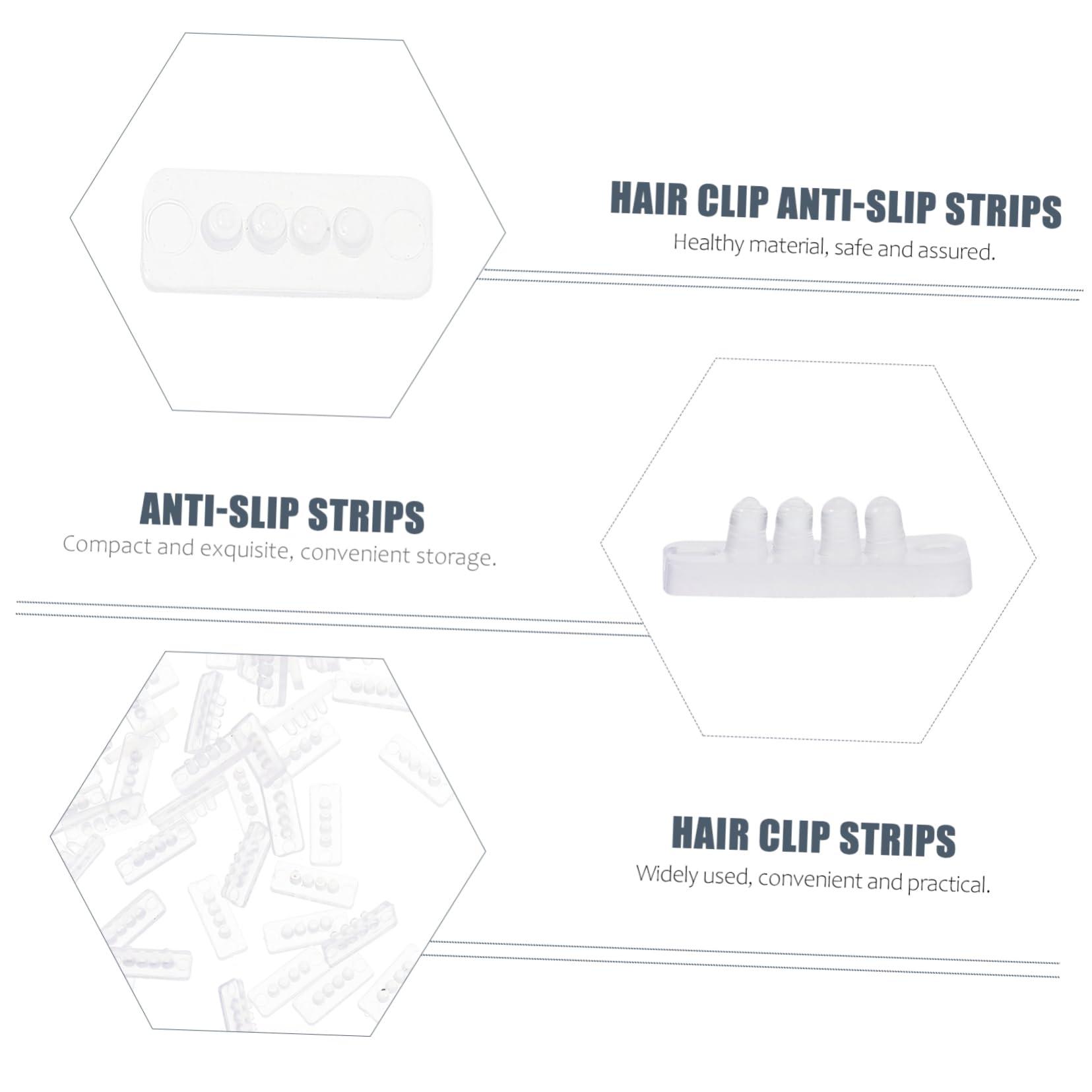 NOLITOY NOLITOY 100 Pcs Anti- Slip Hair Clip Anti-slip Strips Hair Clip Bulk Hair Clips Transparent