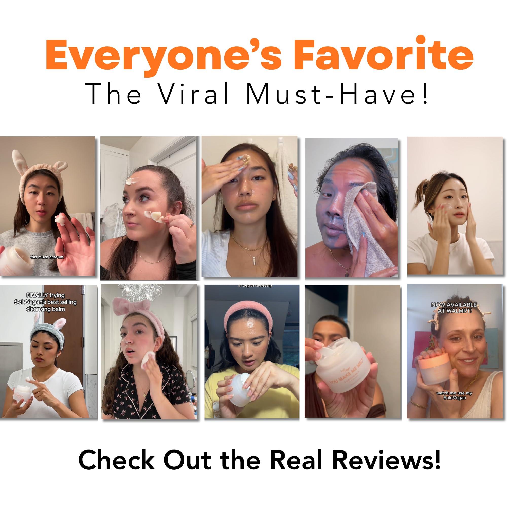 SoloVegan SoloVegan You Make Me Melt Cleansing Balm Make Up Remover 100ml Eye Makeup Remover Korean Skincare Cleanser Makeup Remover Balm I K-beauty I Vegan