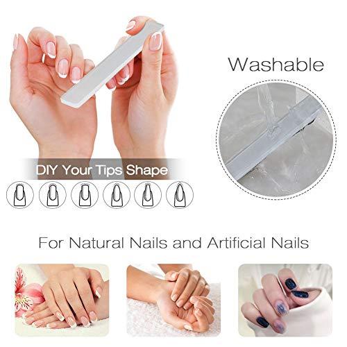 beUakso Premium Upgrade Nano Glass Nail File and Chamois Nail Buffers for Acrylic Nails / All in One Step / beUakso Natural Nail Buffer and Shine Kit
