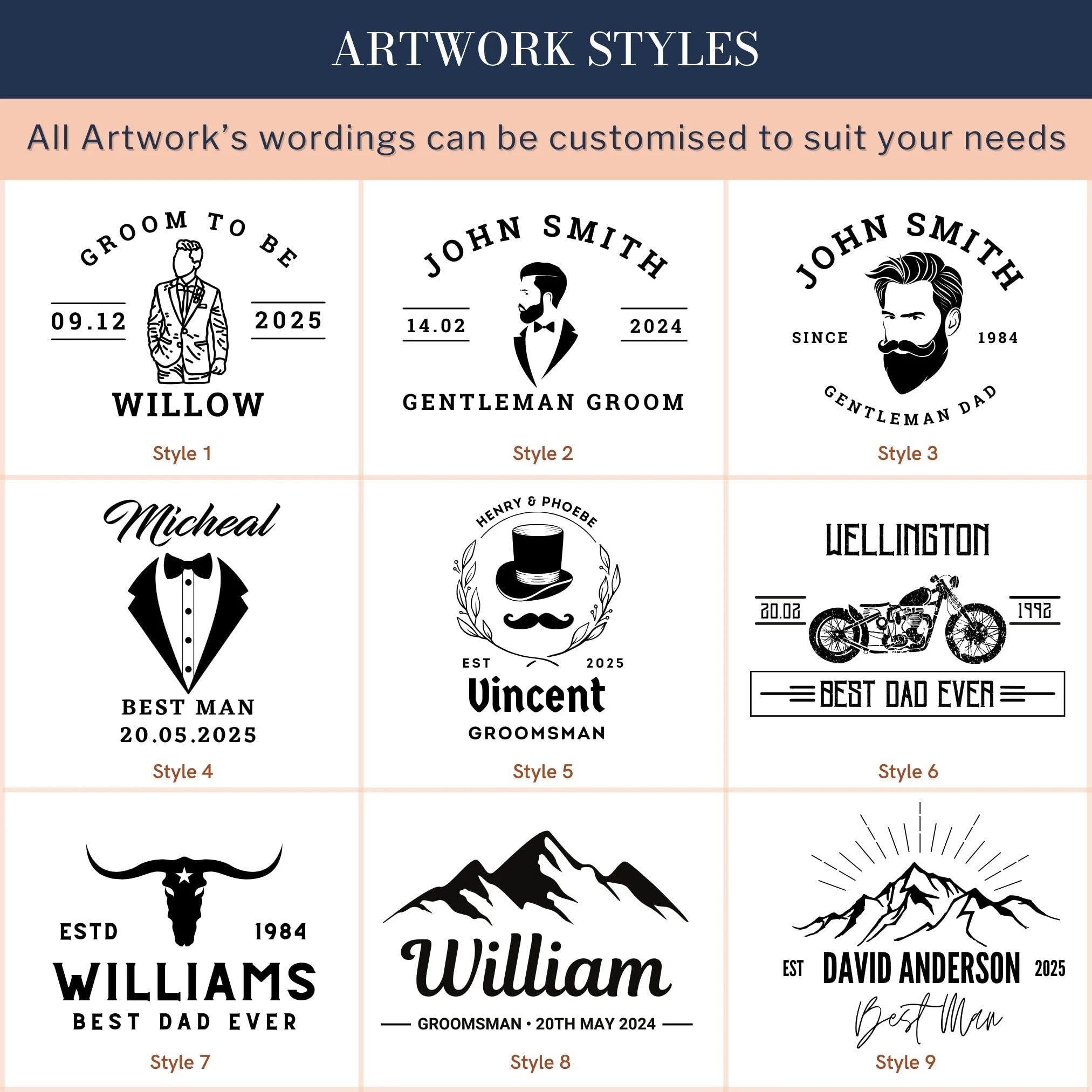 BOWIPOR BOWIPOR Personalized Toiletry Bag,Groomsman Gift,Engraved Dopp Kit,Custom Leather Travel Bag,Best Man Gift,Men\'s Leather Accessory