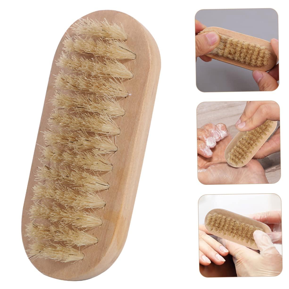 FRCOLOR FRCOLOR 3pcs Professional Nail Cleaning Brush Dual-sided Nail Scrub Tool for Pedicure Manicure Lightweight Design for Home Salon Use Materials