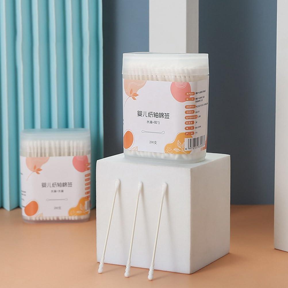 Toddmomy 800 Pcs Cotton Swab Ear Cleaning Swab Cotton Stick Swab Baby Ear Wax Cleaner Baby Ear Cotton Stick Cosmetic Swabs