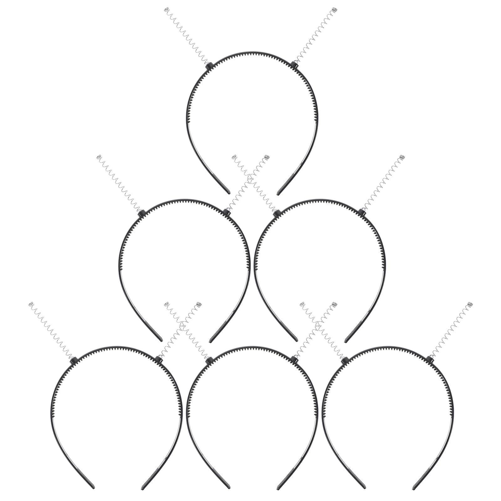 Didiseaon Didiseaon 6pcs Alien Antenna Headband Martian Alien Head Boppers Black Spring Hairband DIY Teeth Comb Headband Hair Band Making Craft Supplies