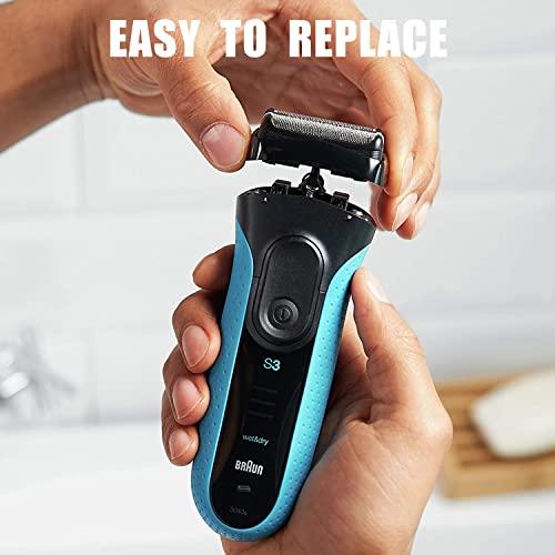 BOEEA 32B Shaver Head for Braun Series 3, Replacement Foil & Cutter Cassette Suitable for Braun Foil Shaver 3000s 3010s 3020s 3030s 3040s 3050cc 3070cc 3080s 3090cc 320 330 340 350cc [2 Pack]