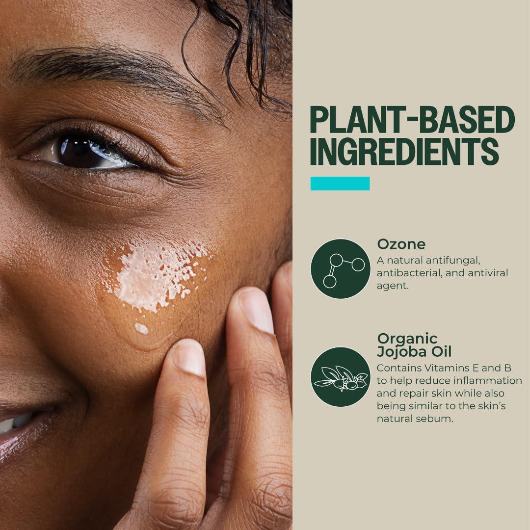 Pur O3 Pur O3 Fully Ozonated Jojoba Oil - Pure, Natural, Organic Ozonated Oil - Jojoba Oil Skin Care from Jojoba Ozonated, Oxygenated Jojoba Oil - Ozone Oil in a Glass Jar, 2 oz