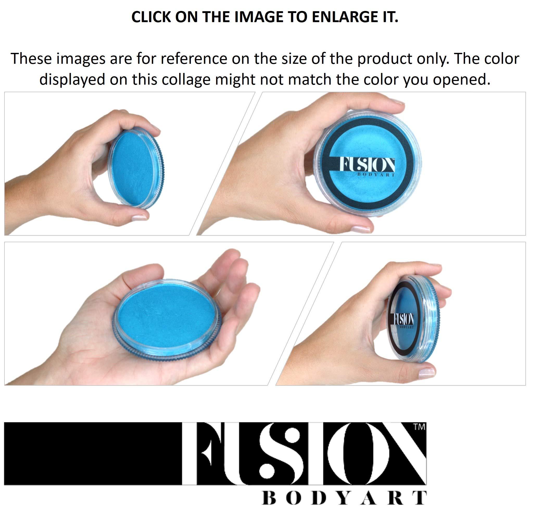 FUSION BODY ART Fusion Body Art Pro Face Paint | Prime Deep Teal (32gm), Professional Quality Water Activated Face and Body Paint Supplies Single Makeup Cake Hypoallergenic, Non-Toxic, Safe, Vegan