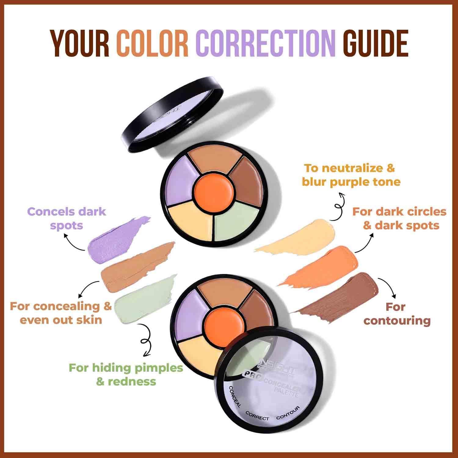 INSIGHT Insight Cosmetics Pro Concealer Palette - Corrector, 15gm