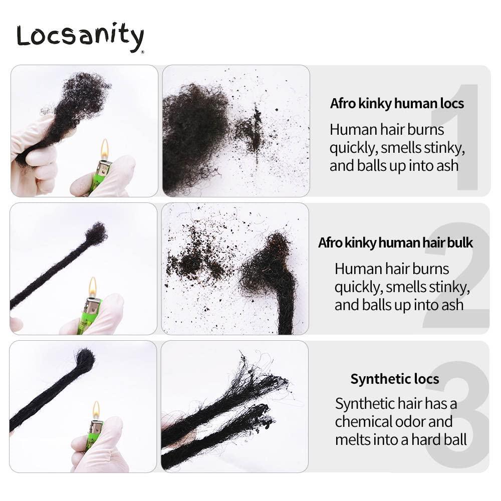 Locsanity 100% Human Hair Dreadlocks Extensions Handmade Medium 1/4" Width Pencil Sized Various Lengths With or Without Blonde or Red Tips - SOLD 100 LOCS IN A BUNDLE (Natural 27 Tips, 15")