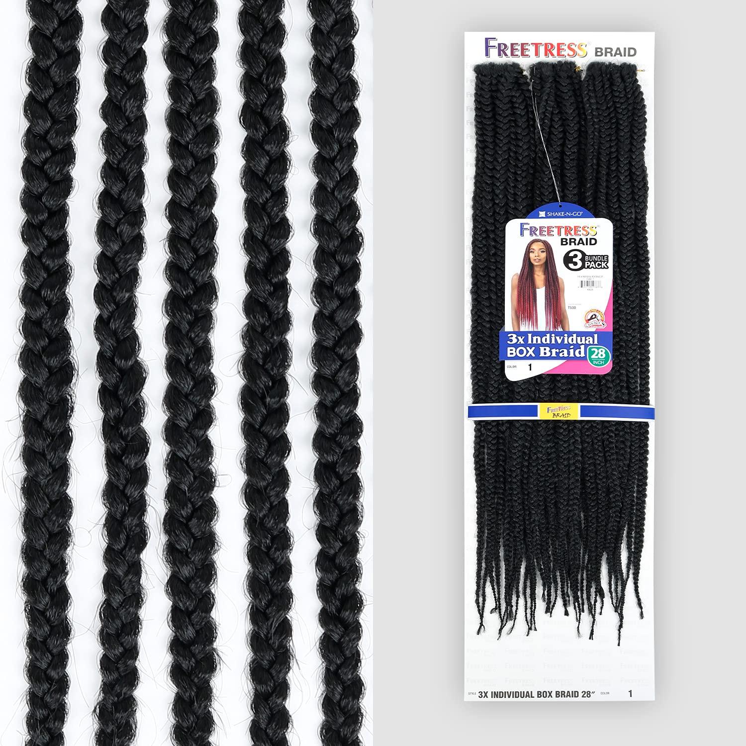 Fisher-Price FreeTress Crochet Braids 3X Individual Box Braid 28" (1-pack, T27)
