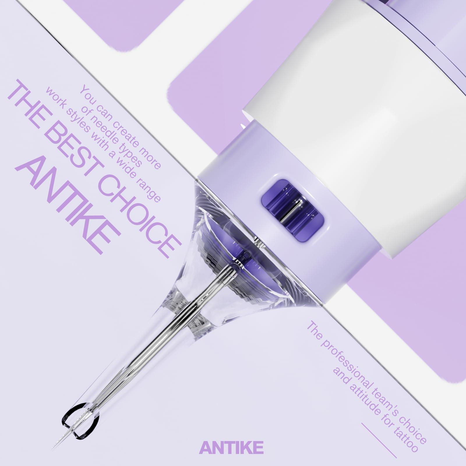 ANTIKE ANTIKE Clouds Pro Tattoo Cartridge Needles #12(1RL) 20Pcs 0.35mm with Soft Finger Ledge Standard X-Taper Disposable Tattoo Needles with Membrane Round Liner EN11P-FG-20-1201RL