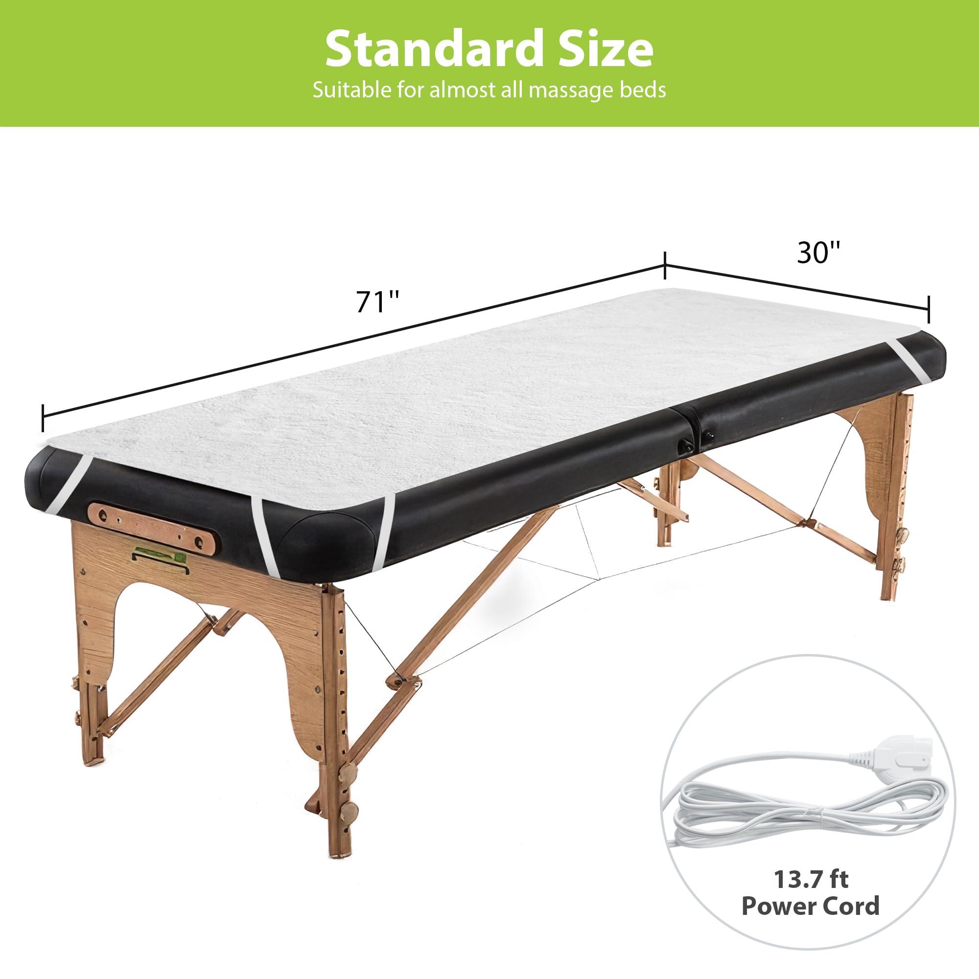 BECALIN Massage Table Warmer Heating Pad Professional SPA Massage Bed Warmer with Timer, 9 Heat Settings, Overheat Protection for Massage Bed & Spa, Thickened & Soft Fleece, 30" x 71"