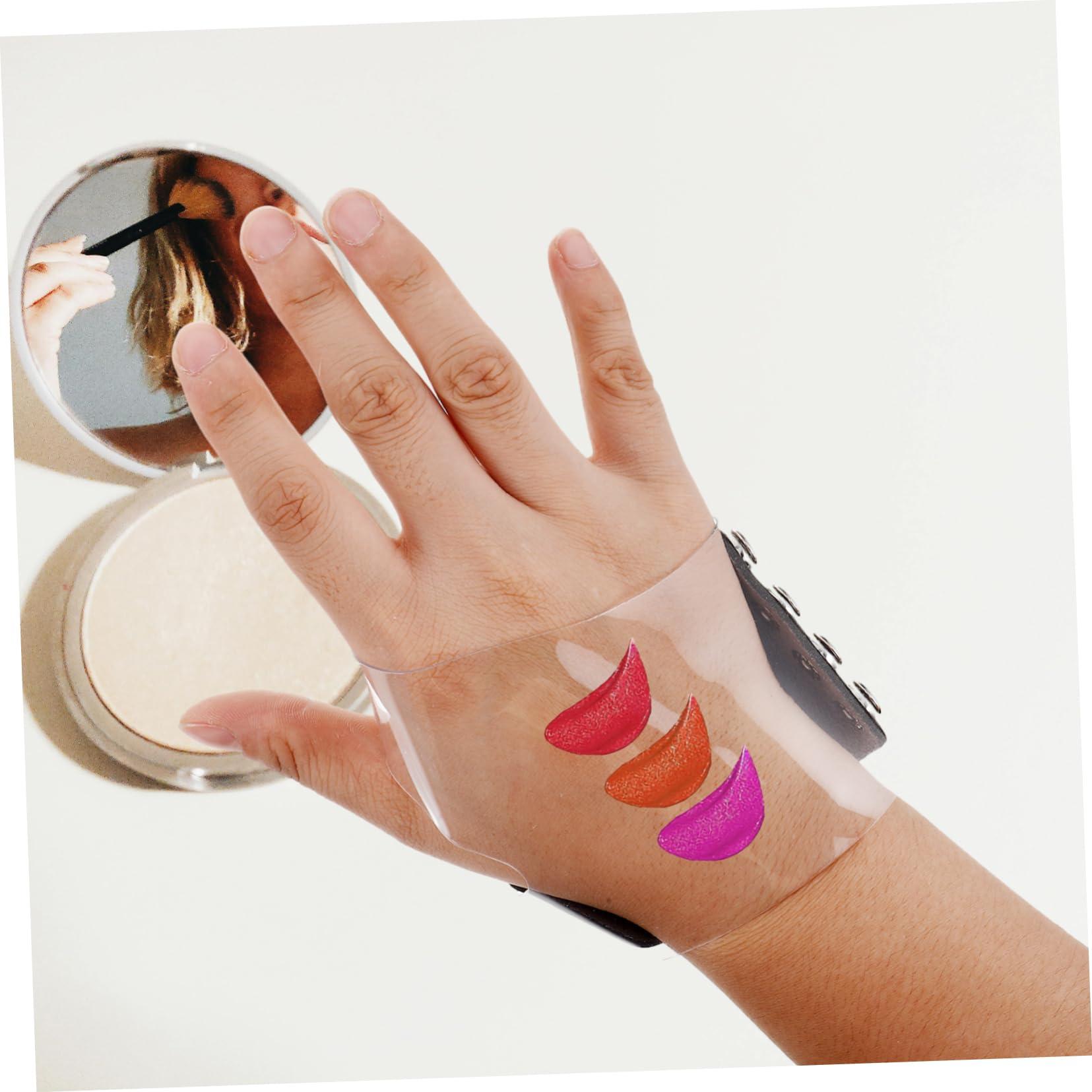 Didiseaon Didiseaon Makeup Palette Gloves for Nail Tech Nail Pallet for Nail Art Makeup Tools Makeup Brishes Makeup Mixing Palette Blending Plate Makeup Small Makeup Mixing Tray Makeup Plate Black Pu