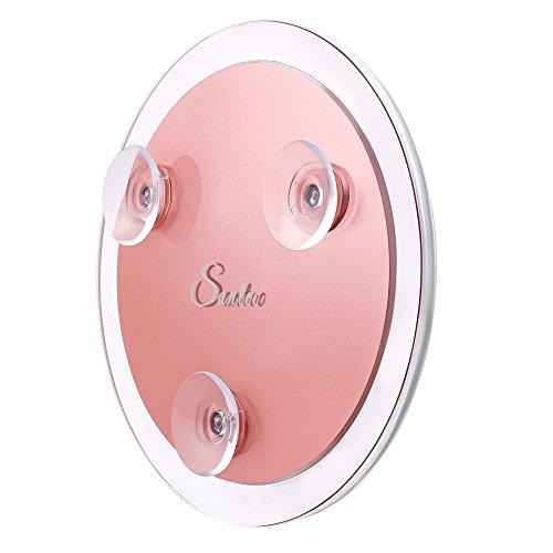 SANTOO SANTOO 15X Magnifying Mirror - with 3 Mounting Suction Cups - Used for Precise Makeup - Eyebrows/Tweezing - Blackhead/Blemish Removal - Bathroom/Travel Makeup Mirror - 6 Inch Round (Rose Gold)