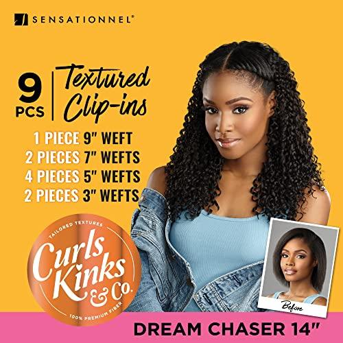 Sensationnel Sensationnel Clip in Dream Chaser - 14 inch Textured Clip in 9 Piece Pack Adds Volume Protective Style - Curls Kinks & Co (T2/BG)