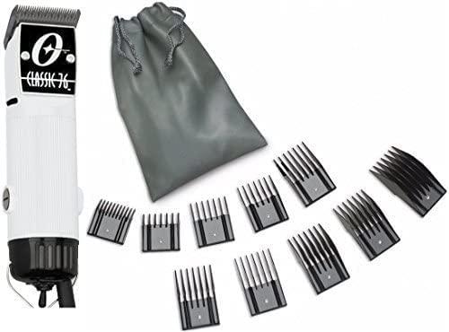 Generic Oster Classic 76 White Color Limited Edition Hair Clipper+10 PC Comb Set
