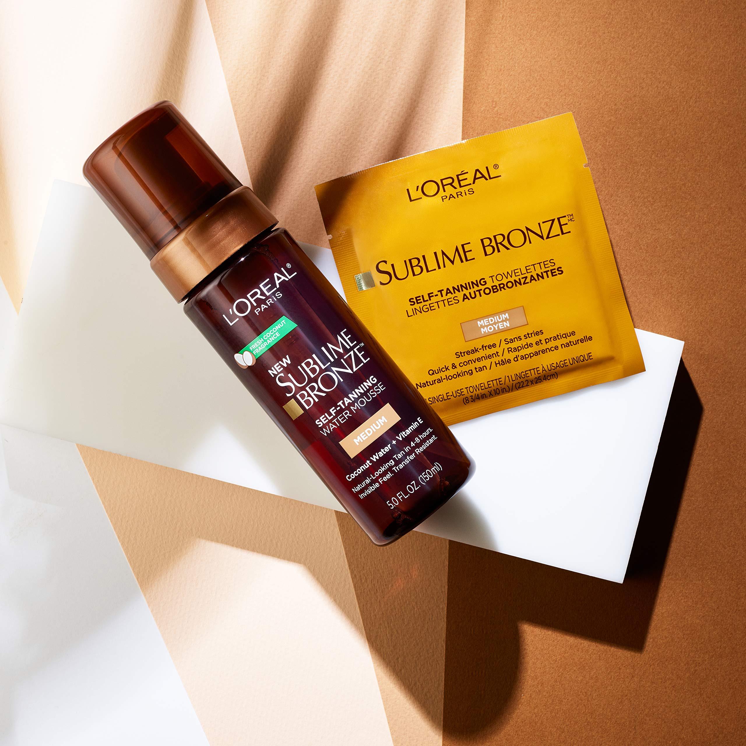 L'Oréal Paris L\'Oreal Paris Sublime Bronze Self Tanning Towelettes, Streak-Free, Natural Looking Tan, 6 ct