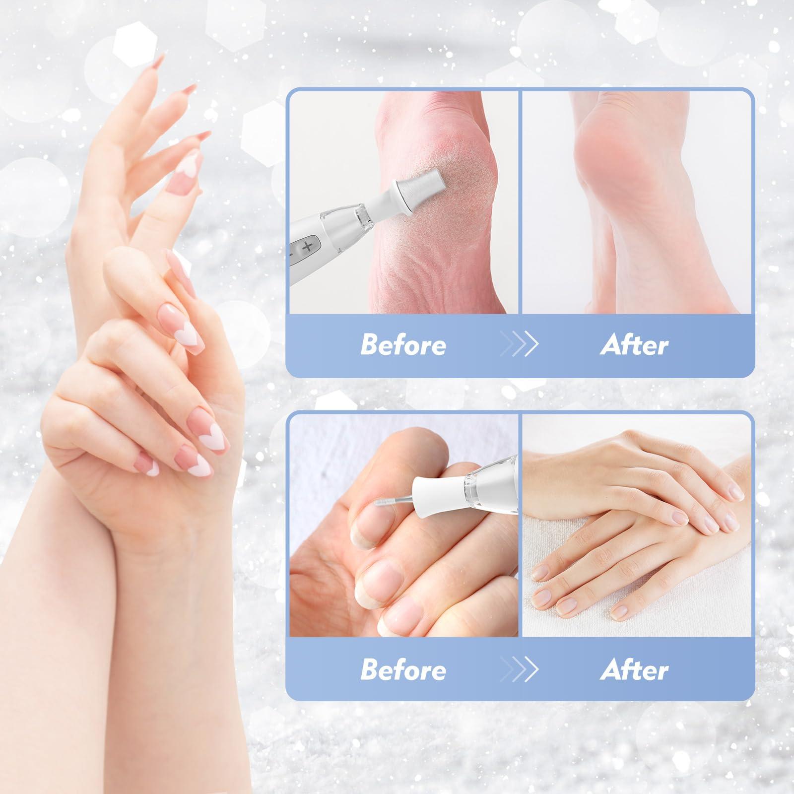 BEAUTURAL BEAUTURAL Professional Nail Drill Kit, Electric Nail File Set Machine with 10 Attachments & 20 Sanding Bands, Efile Manicure Pedicure Tools With Storage Case, LED light [Not Rechargeable and Cordless]