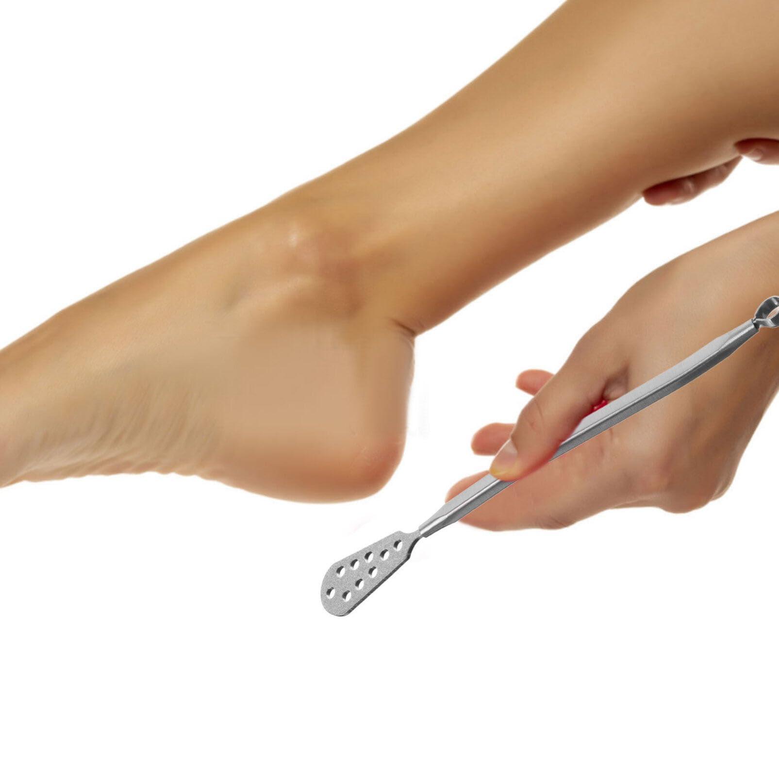 Beavorty Beavorty Stainless Steel Foot Scraper, Metal Foot File, Double Sided Foot File Remover Professional Foot Rasp Scrubber for Wet or Dry Skin Easy to Clean Pedicure Tool