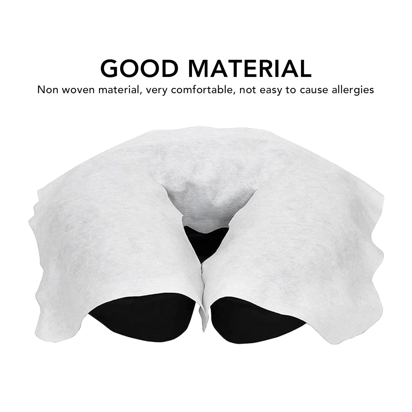 HOHXFYP HOHXFYP 200Pcs Disposable Face Cradle Covers, Soft Non Woven Fabric Massage Face Covers/Headrest Covers for Massage Tables, Massage Chairs & Home Salon