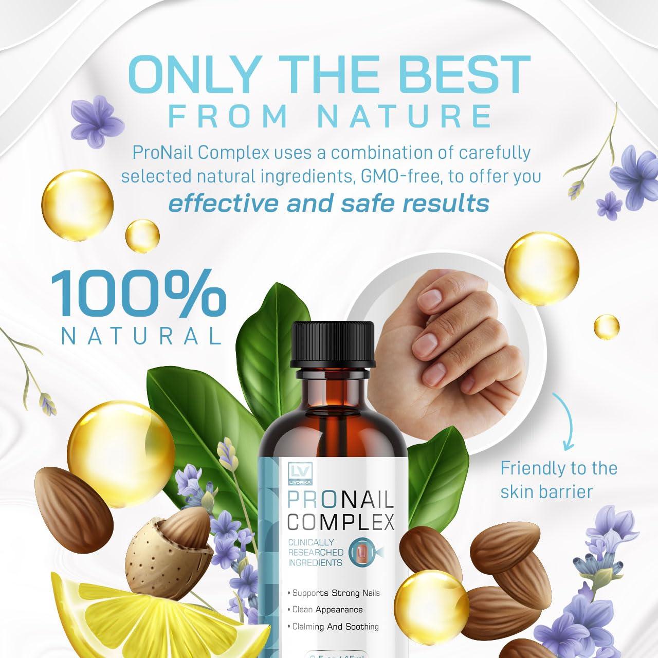 LIVORKA Pronail Complex - Official Pronail Complex Toenail Treatment Liquid Drops Premium Formula Extra Strength, Original Pro Nail Complex Oil Liquid Drop All Natural Support, 1 Bottle for 30 Days