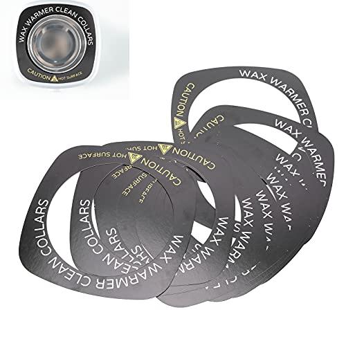 Brrnoo 10pcs Professional Wax Warmer Collar, Wax Heater Protective Ring Accessory for Most Standard Size Wax Heaters (Square)
