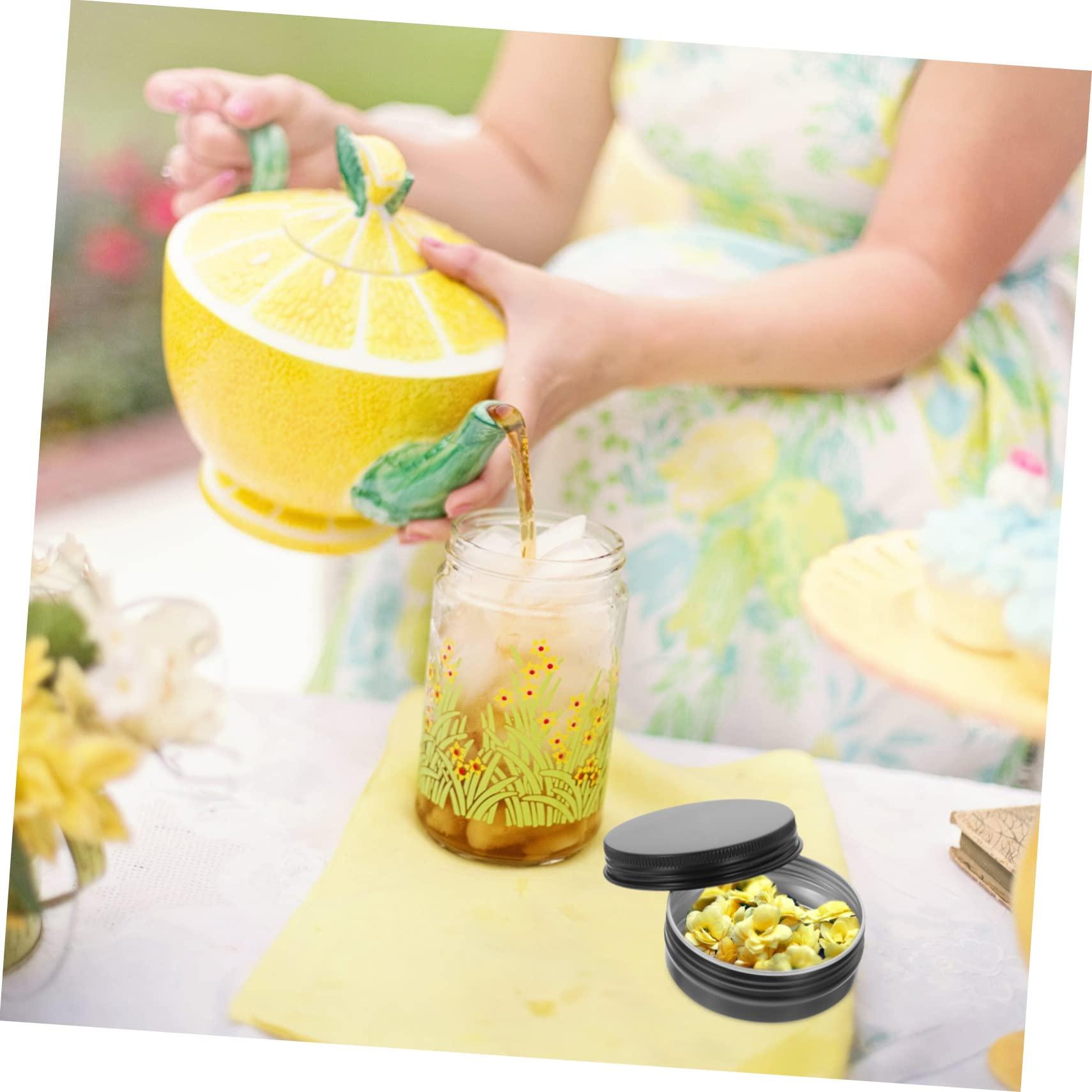 CRILSTYLEO CRILSTYLEO 10pcs Black Aluminum Box Jar Cosmetic Jars Travel Skincare Containers Travel Bottles for Creams Body Butter Containers Cosmetic Containers Refillable Cream Containers Skincare Jars