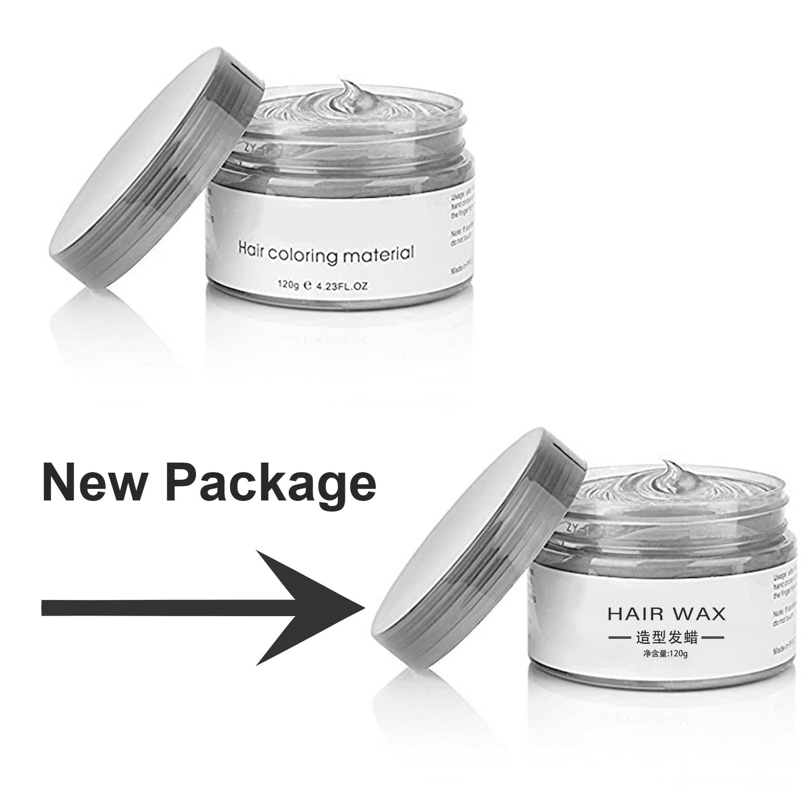 Adofect MOFAJANG Natural Hair Wax Color Styling Cream Mud, Adofect Natural Hairstyle Dye Pomade, Temporary Hairstyle Cream 4.23 oz, Hairstyle Wax for Men and Women, White