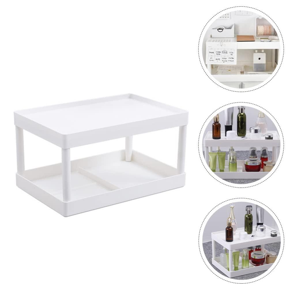 TOPBATHY Double Storage Rack Multipurpose Storage Rack Desktop Sundries Holder Cosmetics Rack Desktop Organizer Stand Bedroom Cosmetic Stand Makeup Rack Sundries Shelf Makeup Organizer