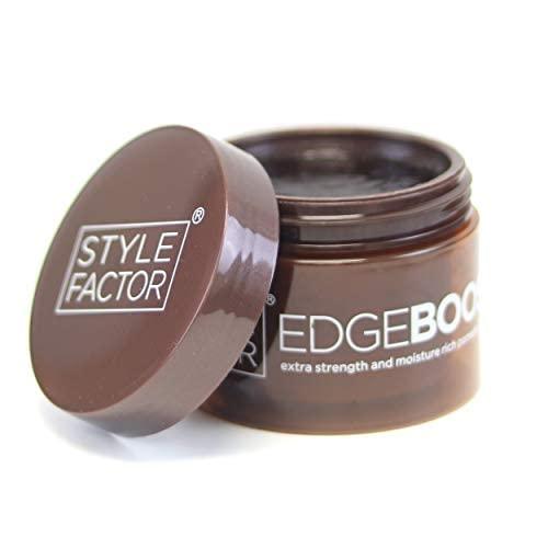 EDGEBOOSTER Style Factor Edge Booster Strong Hold Water-Based Pomade - Super Shine & Moisture 3.38oz (AMBER)