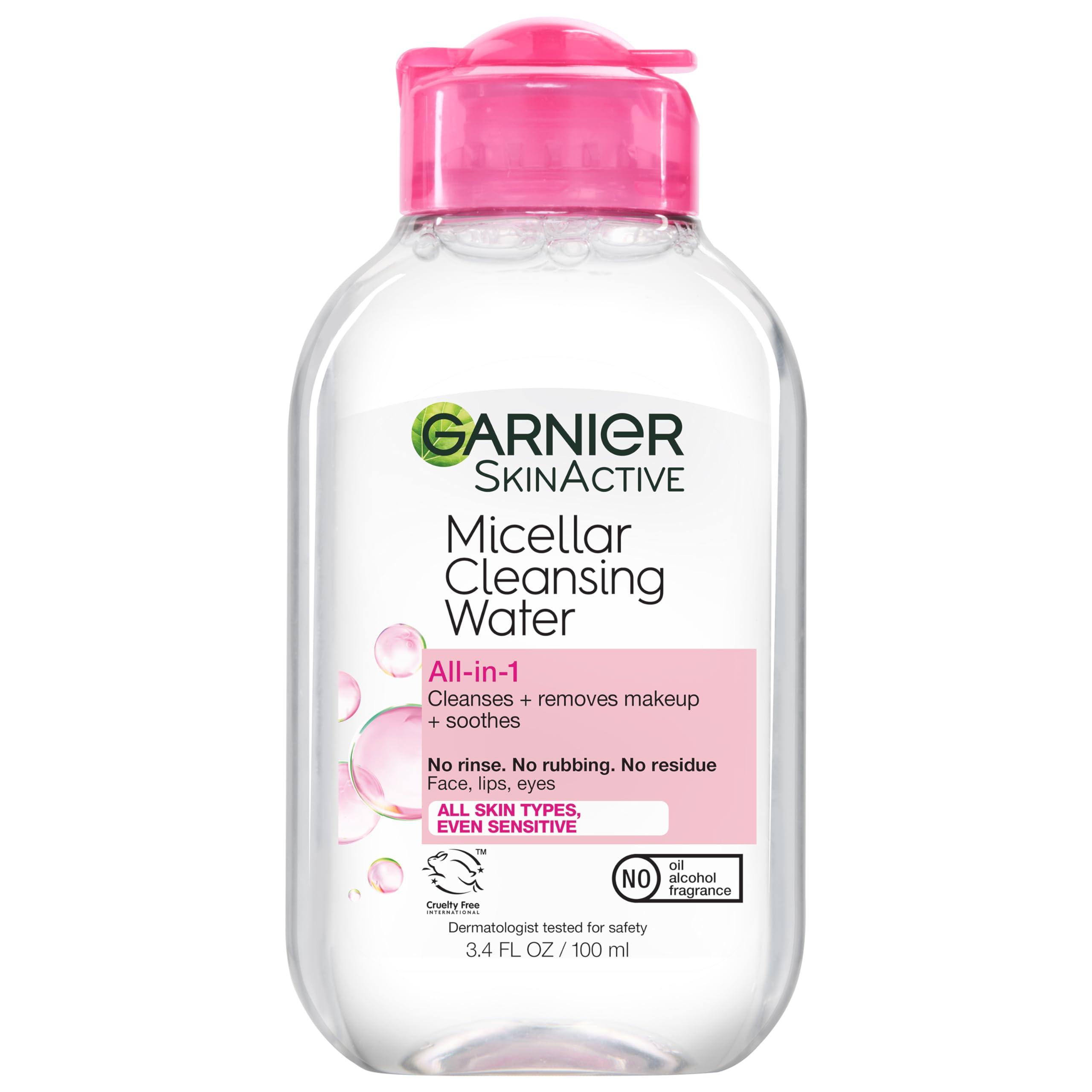 Garnier Skincare Garnier Micellar Water Travel Size Take-off Kit, All-In-1 Facial Cleanser & Makeup Remover, Mini All-In-1 Micellar + Mini Micellar for Waterproof Makeup