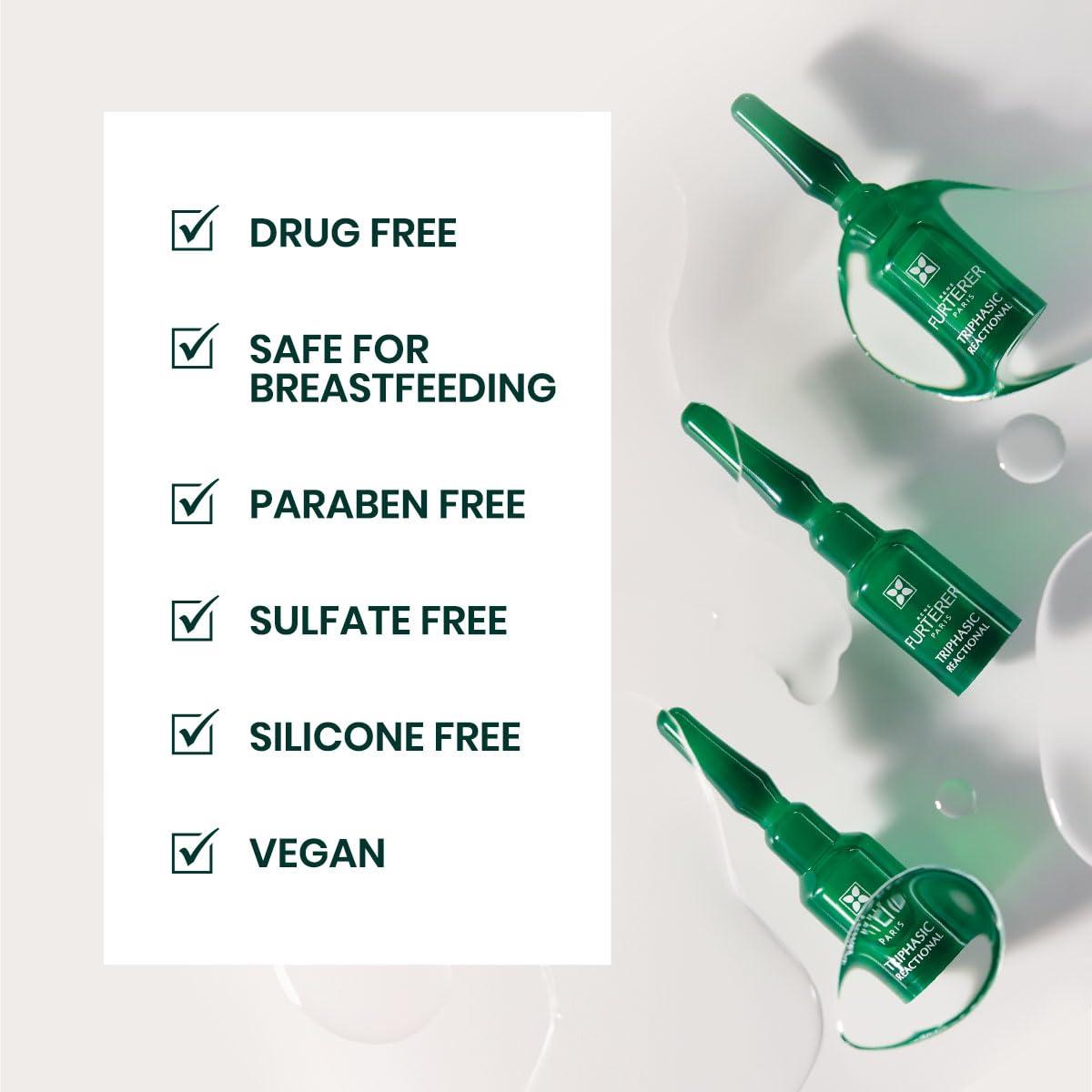 Ren Furterer Rene Furterer TRIPHASIC Reactional Concentrated Serum - For Sudden Thinning Hair - Postpartum, Stress - Drug-Free - 12 ct., 3-Month Supply