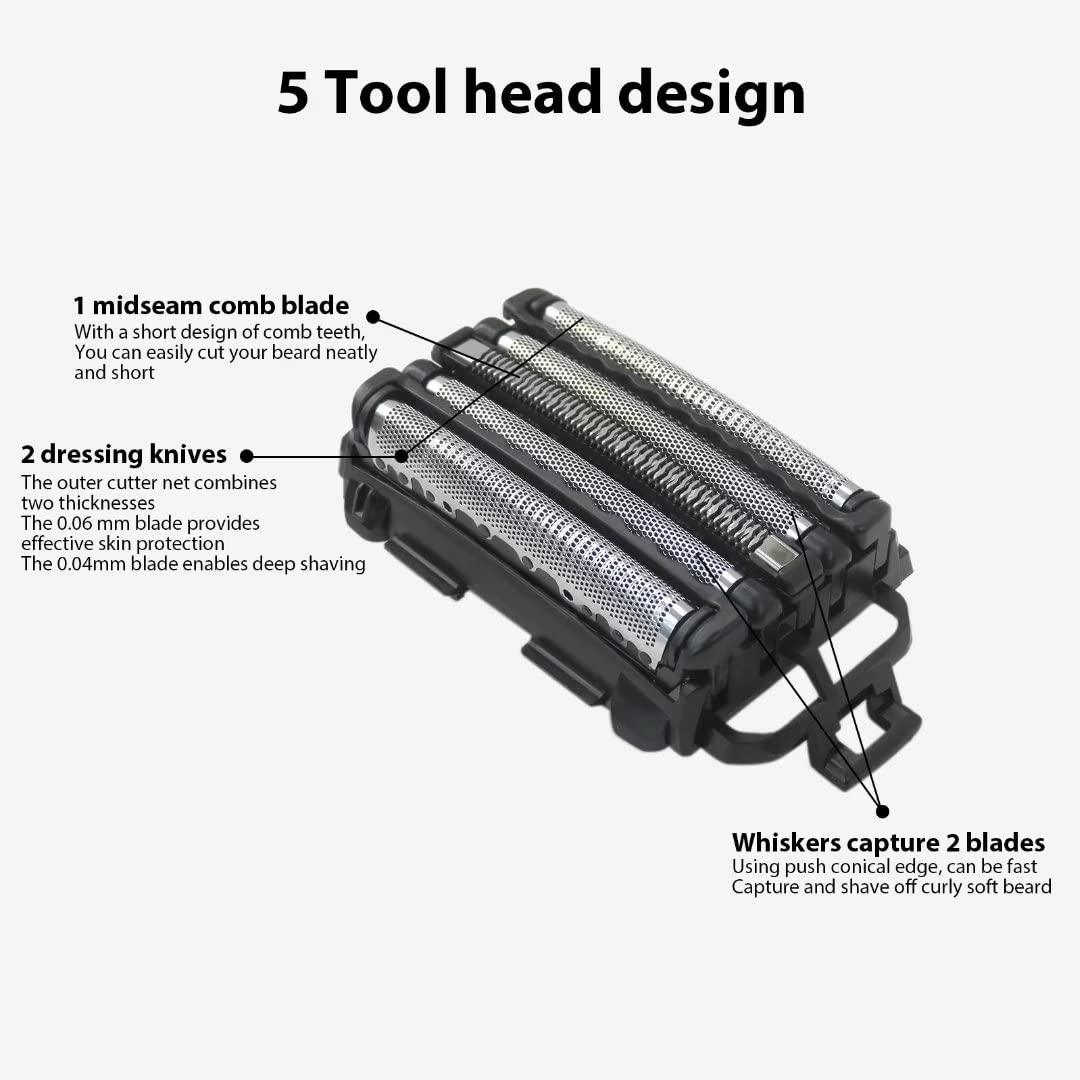 GruDawu Arc5 Universal Shaver Replacement Outer Foils for Panasonic : Arc5 ESLV61, ESLV61A, ESLV65, ESLV65S, ESLV81, ESLV81K, ESLV95, ESLV95S, ESLV97K, ESLV9NS