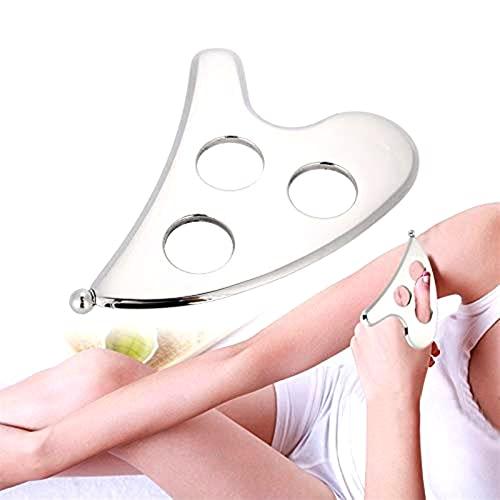 BAWHO Stainless Steel Body Scraper Gua Sha Skin Scraping Board Face Neck Back Beauty Massage Plate Relieve Pain Care Tools 1Pcs