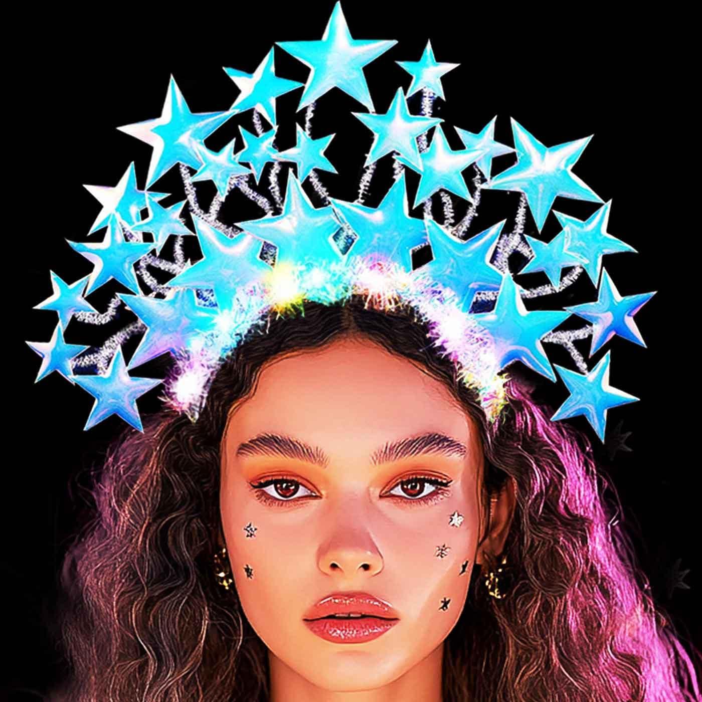 GORTIN GORTIN Light Up Star Headband LED Headpiece Glow Costume Rave Hair Accessories for Women