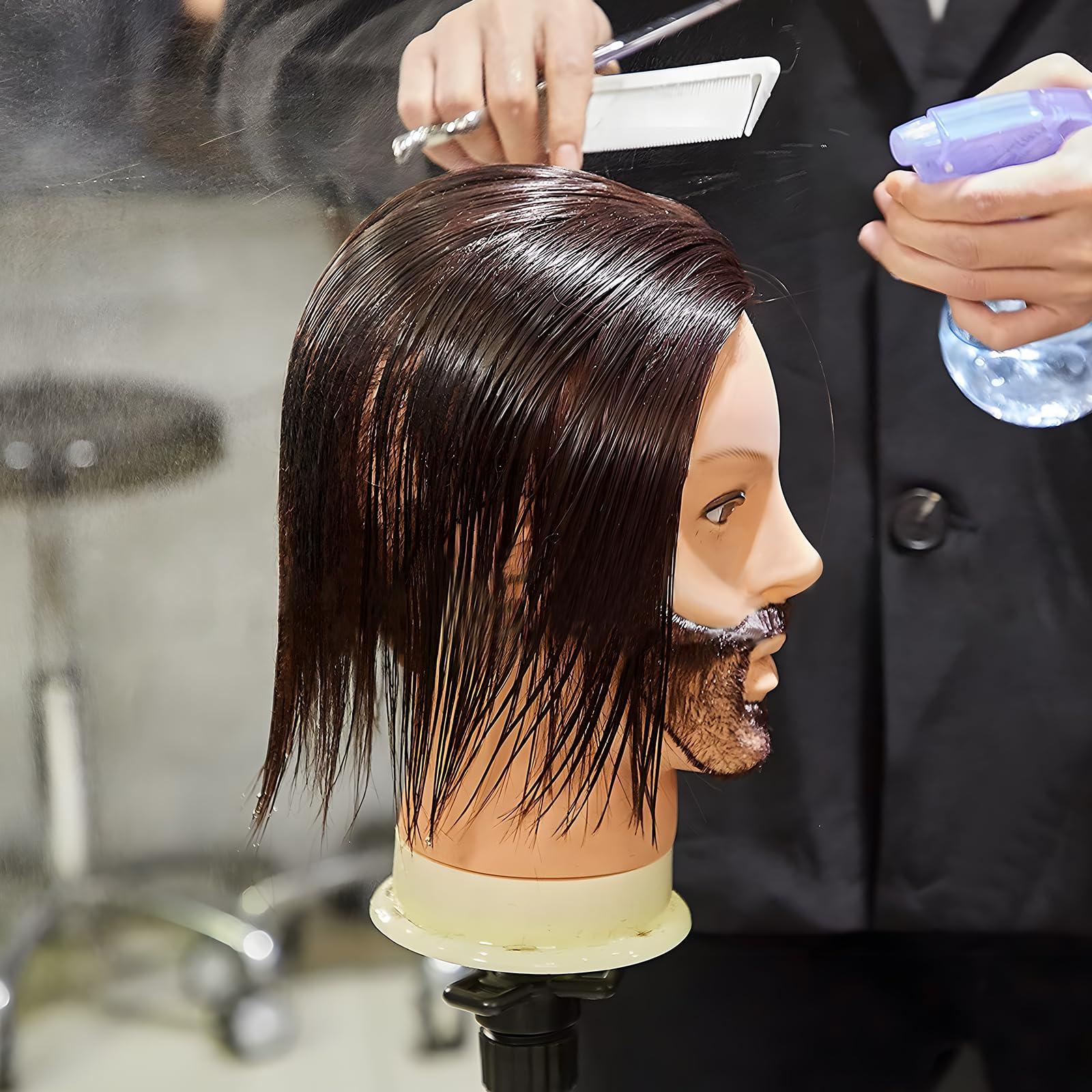 Neverland Beauty & Health Male Mannequin Head with Hair,10\" Barber Hair Mannequin Head,Cosmetology Hairdresser Training Doll Manikin Head for Hair Styling and Practice
