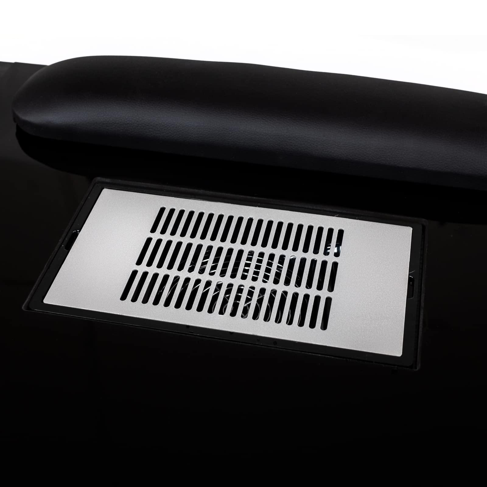 DERMALOGIC Manicure Table GLASS GLOW BLACK II Salon Nail Table Salon Furniture & Equipment, Light Version