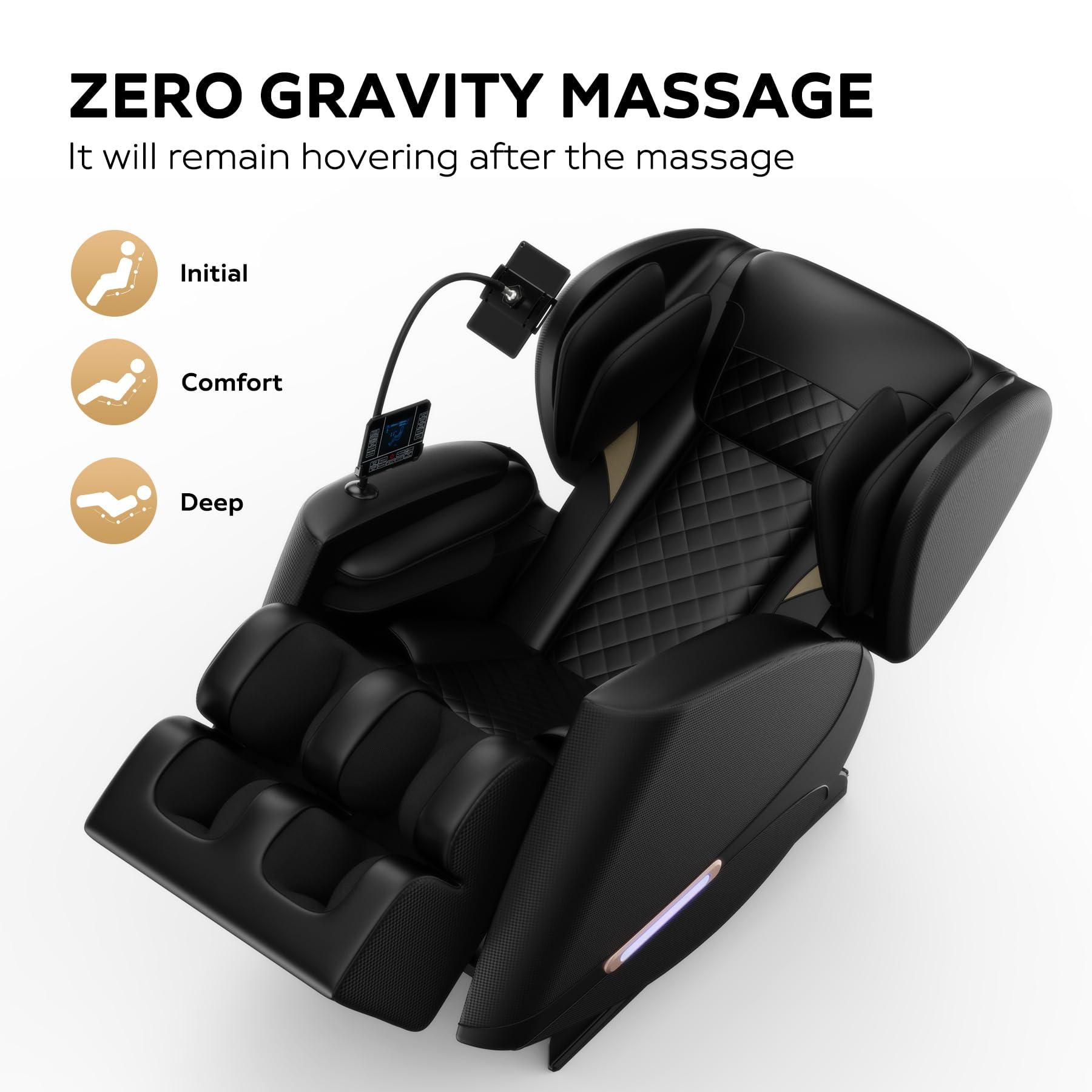 GDFStudio GDFStudio Massage Chair Full Body,Zero Gravity Recliner,2025 Massage Recliner Chair Whit 8 Modes - Foot Relief,Airbag Massage,Bluetooth Audio Connectivity,Waist Heating,Black 53 * 27 * 41"