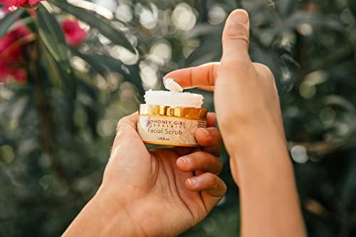 Honey Girl Organics Honey Girl Organics Facial Scrub, Moisturizing & Exfoliating, Fights Acne, Fine Lines & Wrinkles, 100% Natural Honey & Sugar Face Scrub, Made in Hawaii (1.75oz)