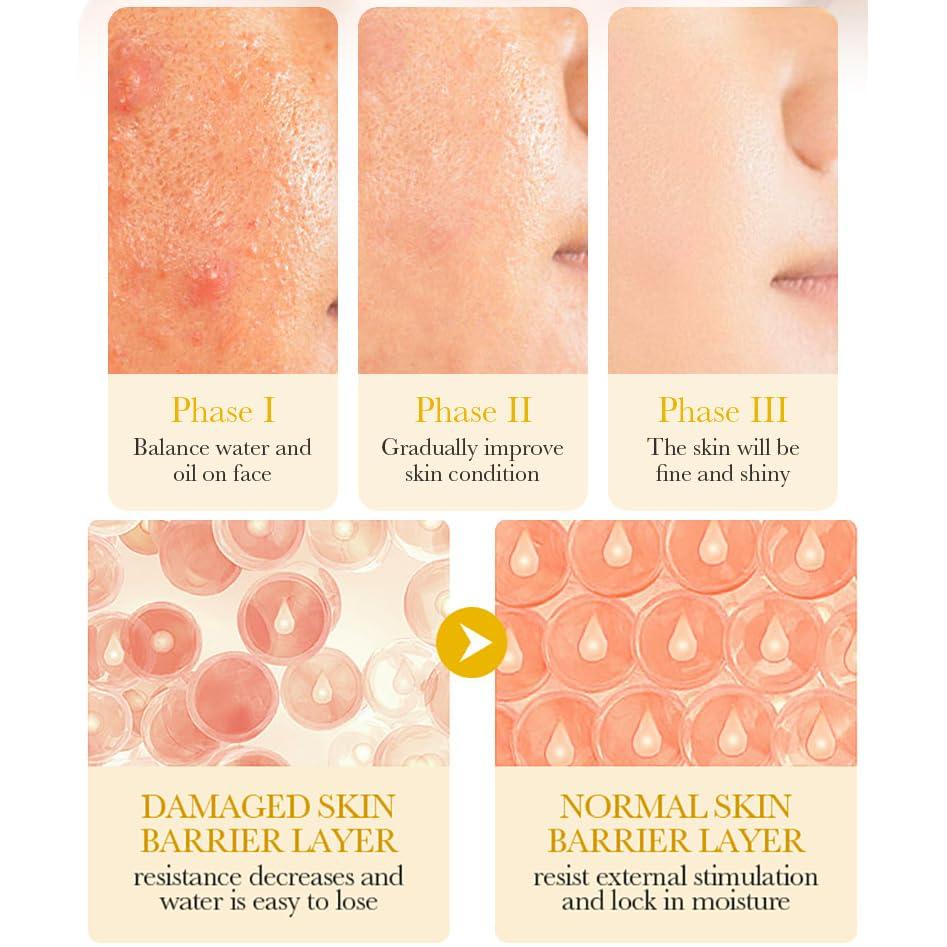 BIOAQUA BIOAQUA Facial Mask Firming Deeply Nourish Moisturizing 98% Natural Extract Hydrating Face Mask 5PCS Set (One Of Each (5PCS))