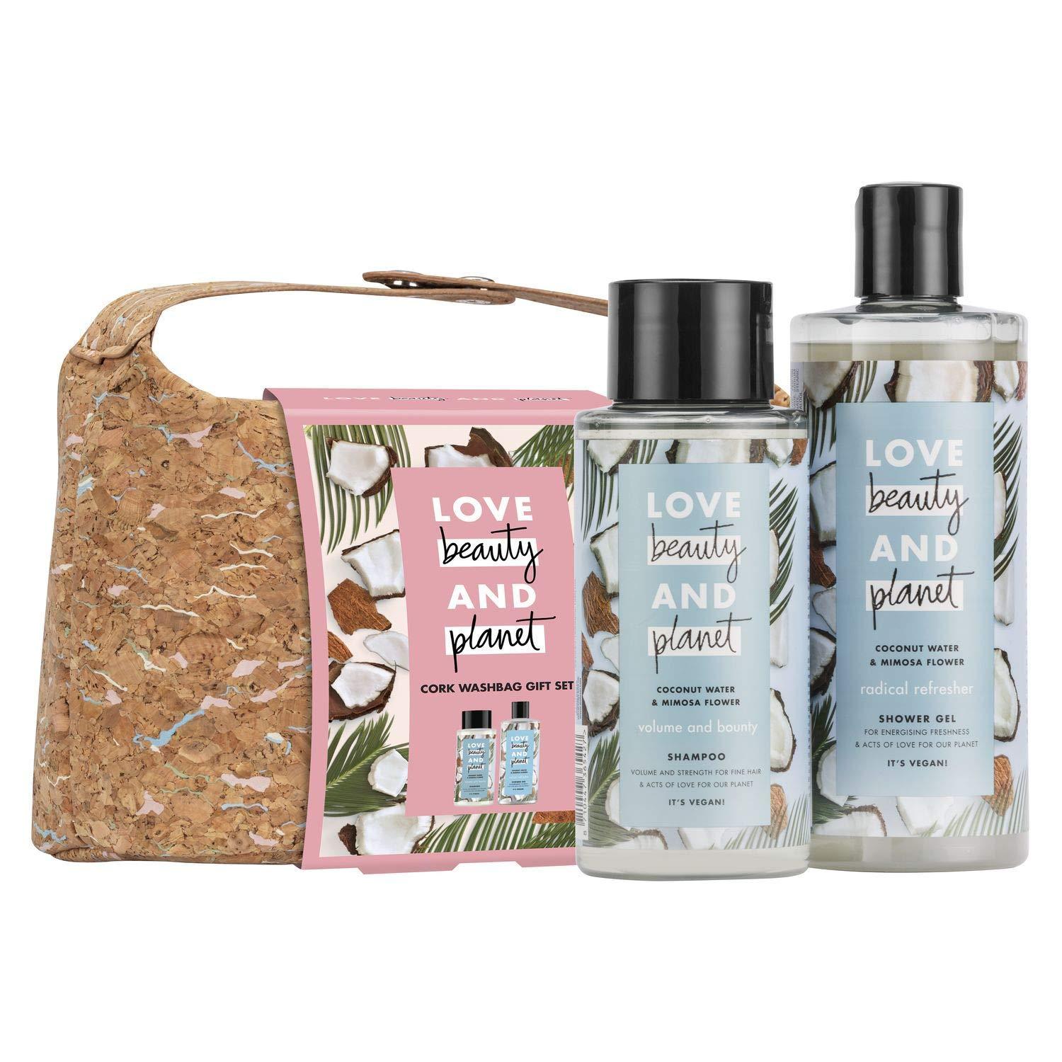 Unilever Love Beauty And Planet Fairly Farmed Cork Wash Bag Gift Set 2 Piece Gift Set 1